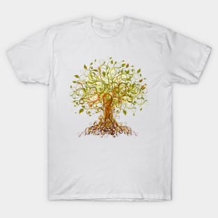Abstract Swirl Tree T-Shirt